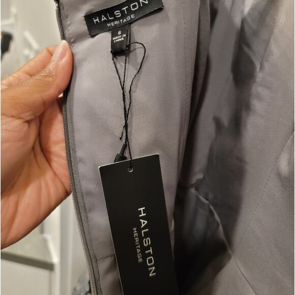 Halston Heritage Strapless Dress in Black Floral - Picture 7 of 9